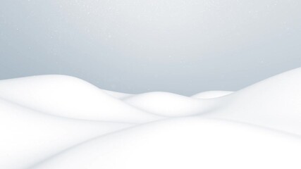 Wall Mural - Snow falling and a abstract snowy landscape background. Concept Christmas and New Year celebration copy space background.