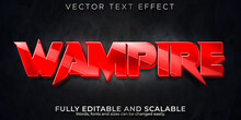 Vampire Blood Text Effect, Editable Red And Horror Text Style