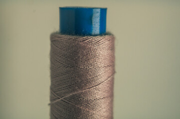 Poster - Closeup shot of a grey thread