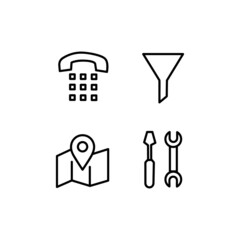 Poster - Set of linear icon design collection concept