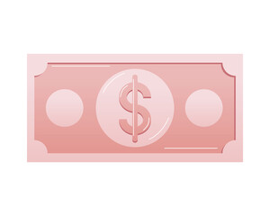 Canvas Print - Money bill icon