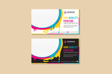 Poster - set horizontal banners with empty place for text. abstract liquid paint brush vector backgrounds. co