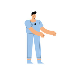 Canvas Print - man nurse with uniform