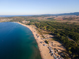 Fototapeta Na ścianę - Aerial view of Gradina (Garden) Beach near town of Sozopol, Bulgaria