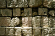 Ancient stone wall in Chichen Itza, Mexico
