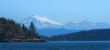 Mount Baker towers above the San Juan Islands and Salish Sea in the beautiful Pacific Northwest.