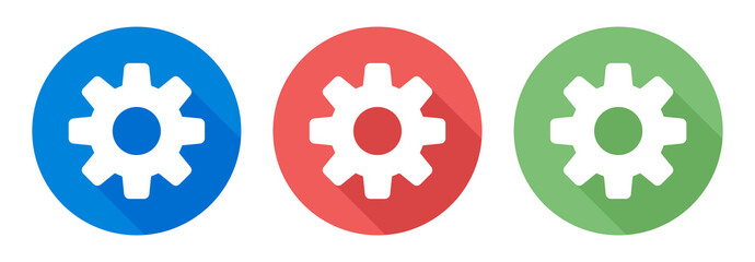 Aufkleber - Setting icon. Cogwheel symbol vector illustration.