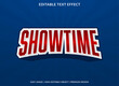 showtime text effect with abstract and bold style use for business logo and brand