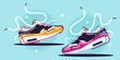 Illustration of  sneakers
