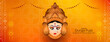 Happy Durga puja and navratri Indian traditional festival banner