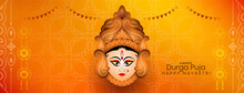 Happy Durga Puja And Navratri Indian Traditional Festival Banner