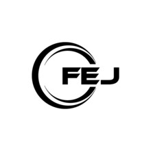 FEJ Letter Logo Design With White Background In Illustrator, Vector Logo Modern Alphabet Font Overlap Style. Calligraphy Designs For Logo, Poster, Invitation, Etc.