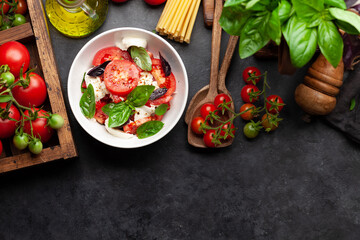 Sticker - Caprese salad with fresh tomatoes, garden basil and mozzarella cheese