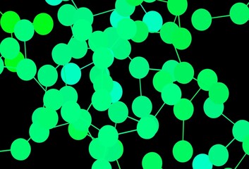 Poster - Dark Green, Yellow vector texture with artificial intelligence concept.