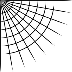 Poster - Corner spider web for Halloween photo decoration, round mesh spider web