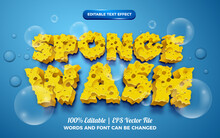 Sponge Wash 3d Editable Text Effect