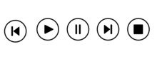 Play Pause And Rewind Music Button Vector Icon