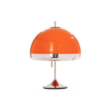 Orange Table Lamp On White Background