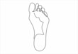One continuous single drawing line art flat doodle leg, foot, illustration, female.