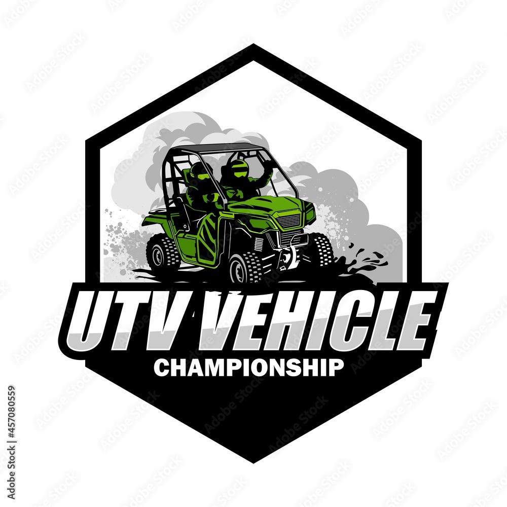 utv logo design icon illustration vector Stock Vector | Adobe Stock
