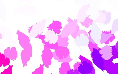Poster - Light Purple, Pink vector pattern with random forms.