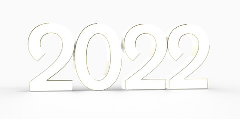Poster - Happy New Year 2022 Text Typography Design Patter,