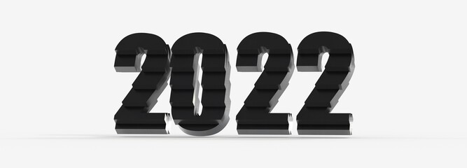 Aufkleber - Happy New Year 2022 Text Typography Design Patter,