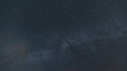 Wall Mural - the milky way moving across the night sky, stars time lapse