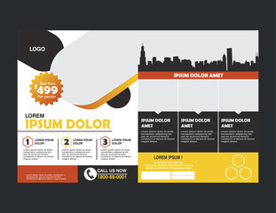 Business brochure template layout Vector