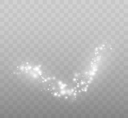 Aufkleber - Vector glowing stars. Glitter effect isolated on transparent background. Magic Christmas lights. Vector illustration
