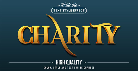 Poster - Editable text style effect - Charity text style theme.
