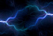 © Martin Capek - Blue lightning and plasma background, abstract energy and electrical background