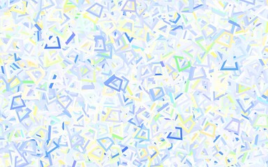 Poster - Light Pink, Green vector template with chaotic shapes.