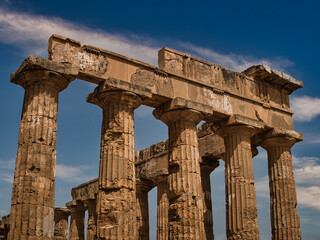 Wall Mural - Beautiful shot of Temple E, Selinunte, Sicily.