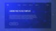 © Daria Fedorova - Landing page plexus dark blue technological futuristic design. Conceptual, simple, scientific template.