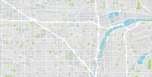 Urban Vector City Map Of Anaheim, California , United States Of America