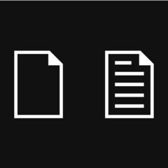 Sticker - Document Icon on grey background