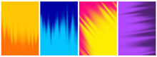 Set Of Abstract Halftone Colorful Backgrounds.
