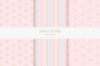 set of pink baby patterns