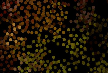 Poster - Dark Green, Yellow vector template with artificial intelligence structure.