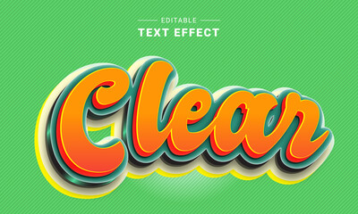 Poster - Editable text style effect - Cartoon text style theme. Comic Text Effect. Graphic design template.	
