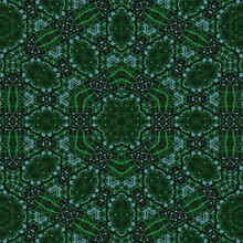 Vibrant Green Kaleidoscope Pattern