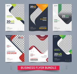 Wall Mural - business leaflet brochure flyer corporate book cover template, business presentation vector a4 verti