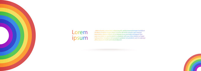 Wall Mural - Vector flyer template. Rainbow background with copy space