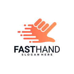 Wall Mural - creative logo fast hand, Fast Cursor logo designs