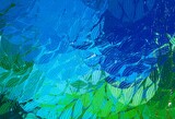 Fototapeta Motyle - Light Blue, Green vector background with abstract shapes.