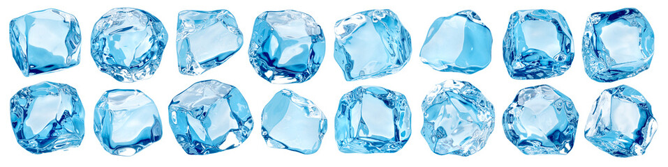 Wall Mural - ice cubes isolated on white background