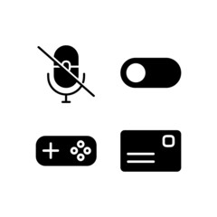 Poster - Set of black icon design vector collection isolated