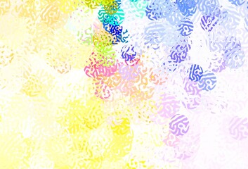 Poster - Light Pink, Yellow vector backdrop with memphis shapes.
