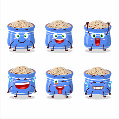 Canvas Print - Cartoon character of sesame seeds with smile expression